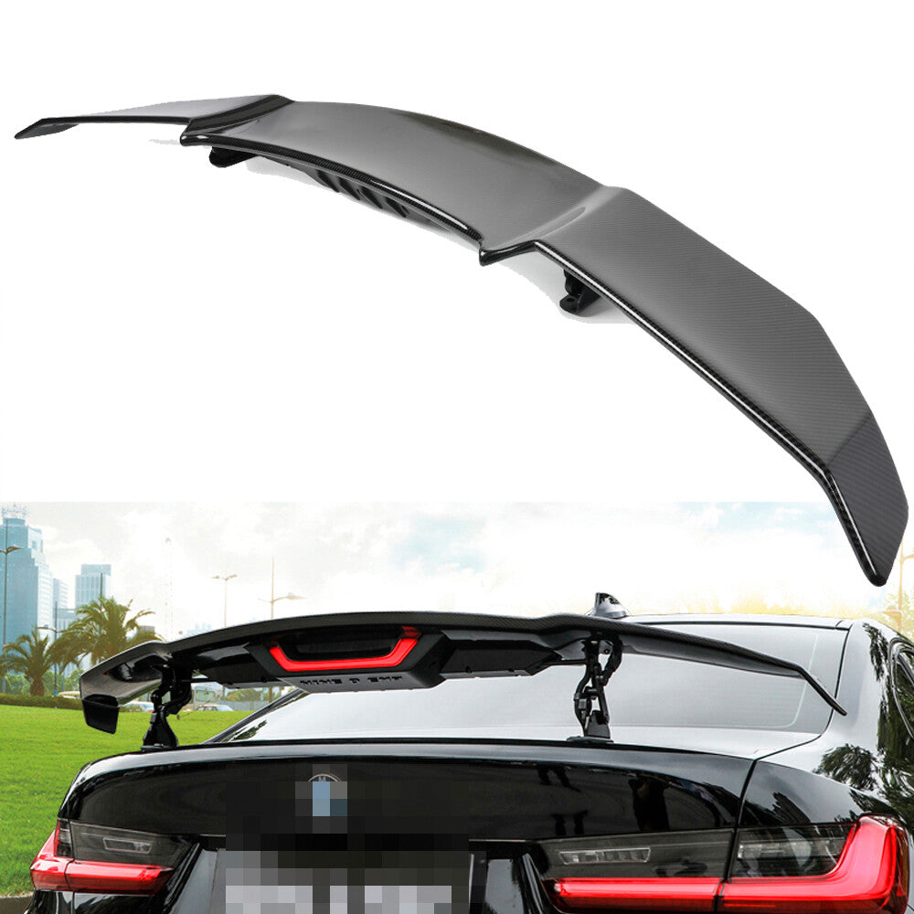 New Carbon Fiber Water Transfer Electric Automatic Adjustable Rear Spoiler Wings
