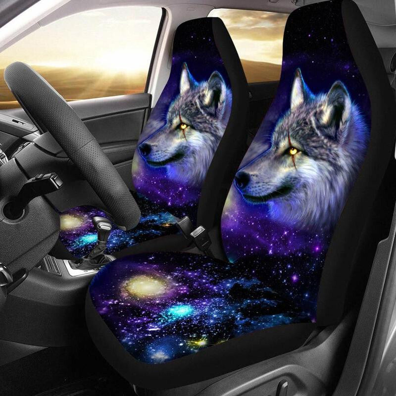 3D Wolf Car for Seat Covers Polyester Protector Breathable Auto Interior Accessories