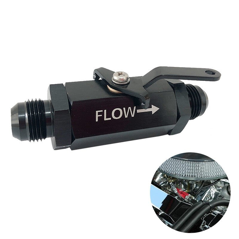 Aluminum AN10 Inline Fuel Shut Off Valve Cut Off w/ Cable Lever 10AN