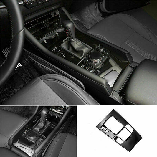 for Mazda 3 Axela 19-2022 Car Glossy black Inner Gear Shift Box Panel Cover Trim