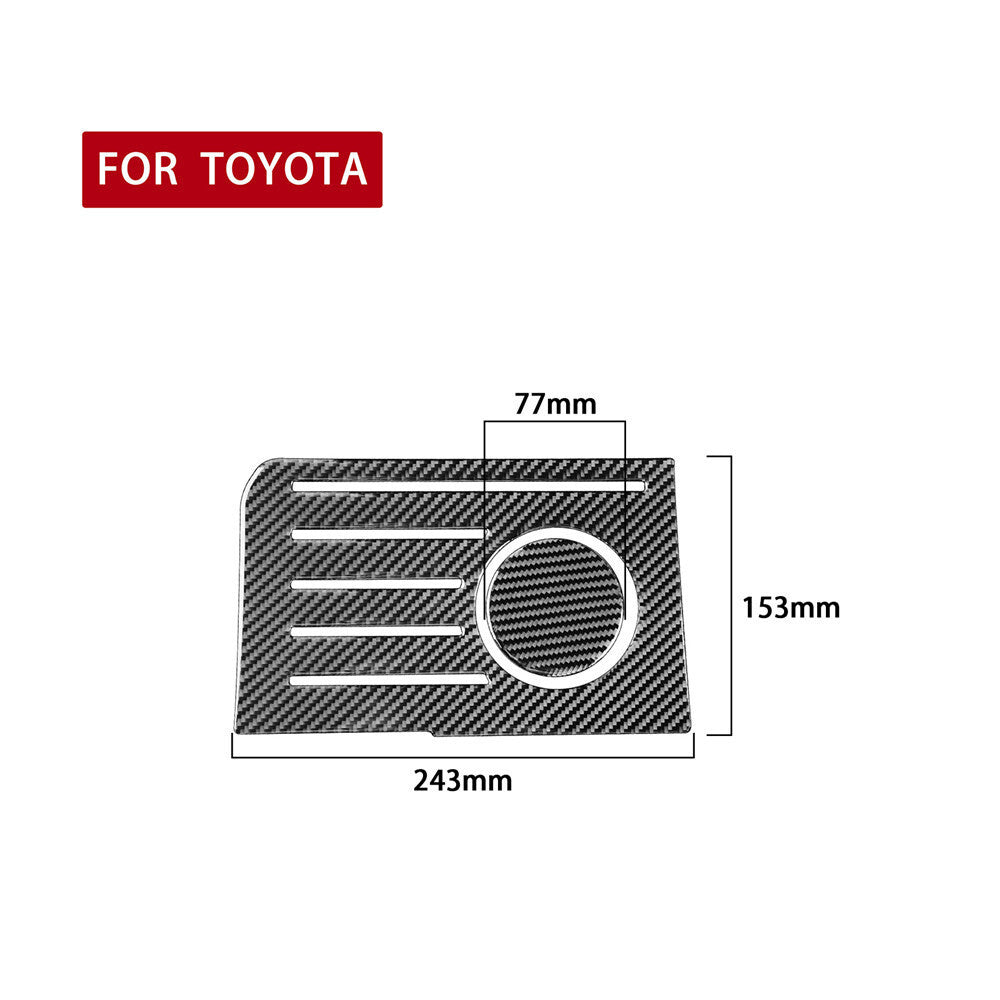 Carbon Fiber Central Console Storage Box Slot Mat Trim for T@yota Tundr@ 2014-21