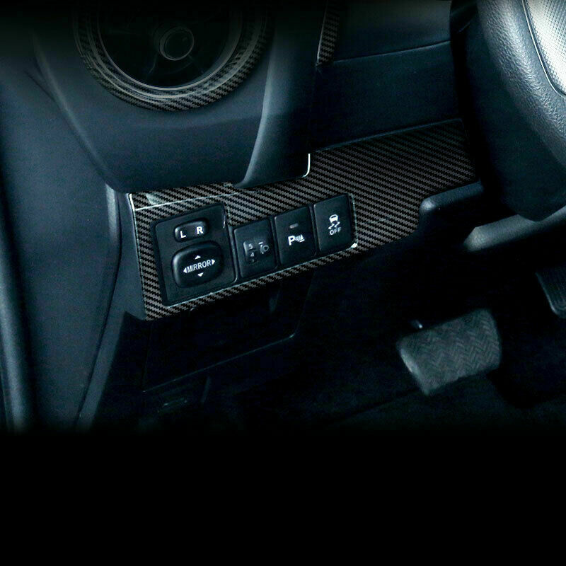 for Toyota for Corolla 2014-2018 Carbon Fiber Headlight Switch Control Frame Trim
