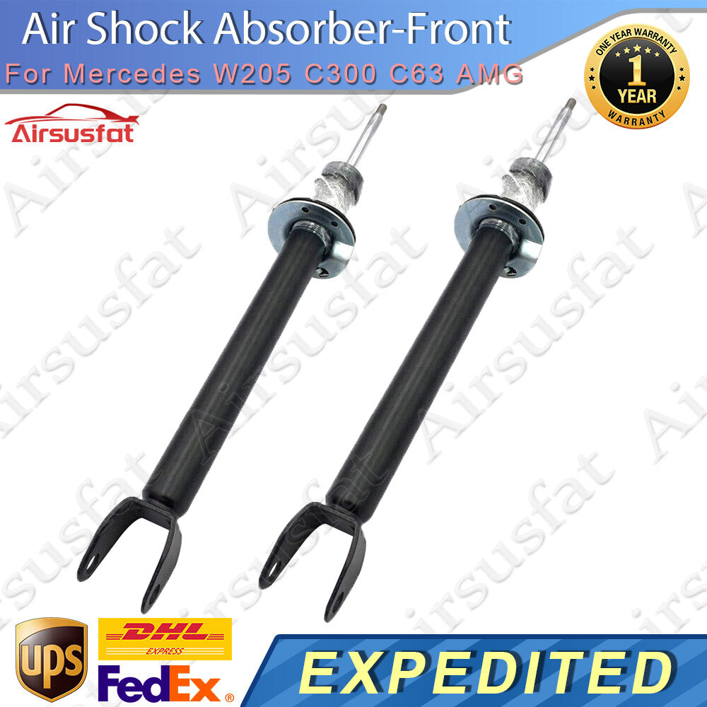 2x for Mercedes W205 C300 C63 AMG 2WD 15-20 Front Air Suspension Shock w/o EDC