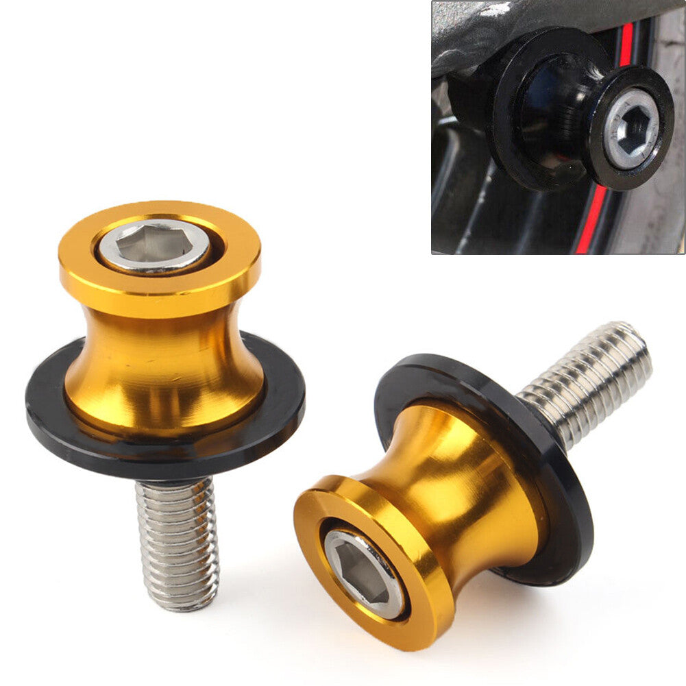 CNC Swingarm Spools Slider Stand Screws 10MM for KAWASAKI ZX6R 1998-2011 Gold