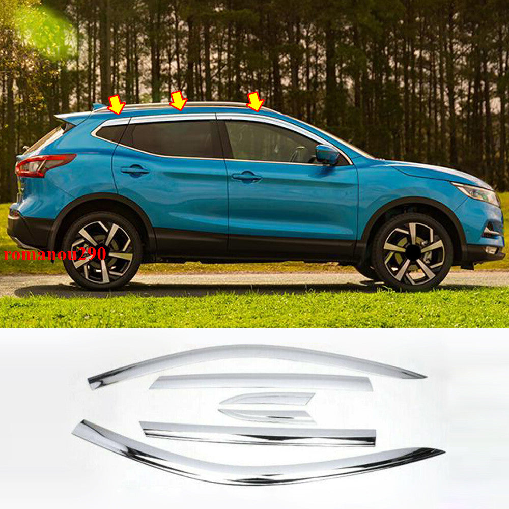for Nissan Rogue Sport 17-22 Chrome Window Visors Sun Rain Guard Vent Shade Trim