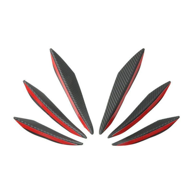 Car Bumper Lip Diffuser Splitter Fin Spoiler Canards Valence Chin Carbon Fiber