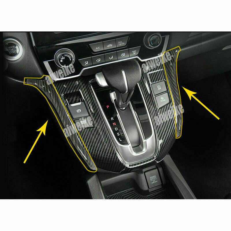 Carbon Fiber Inner Gear Shift Side Trim Strip Cover for Honda CR-V CRV 2017-2022