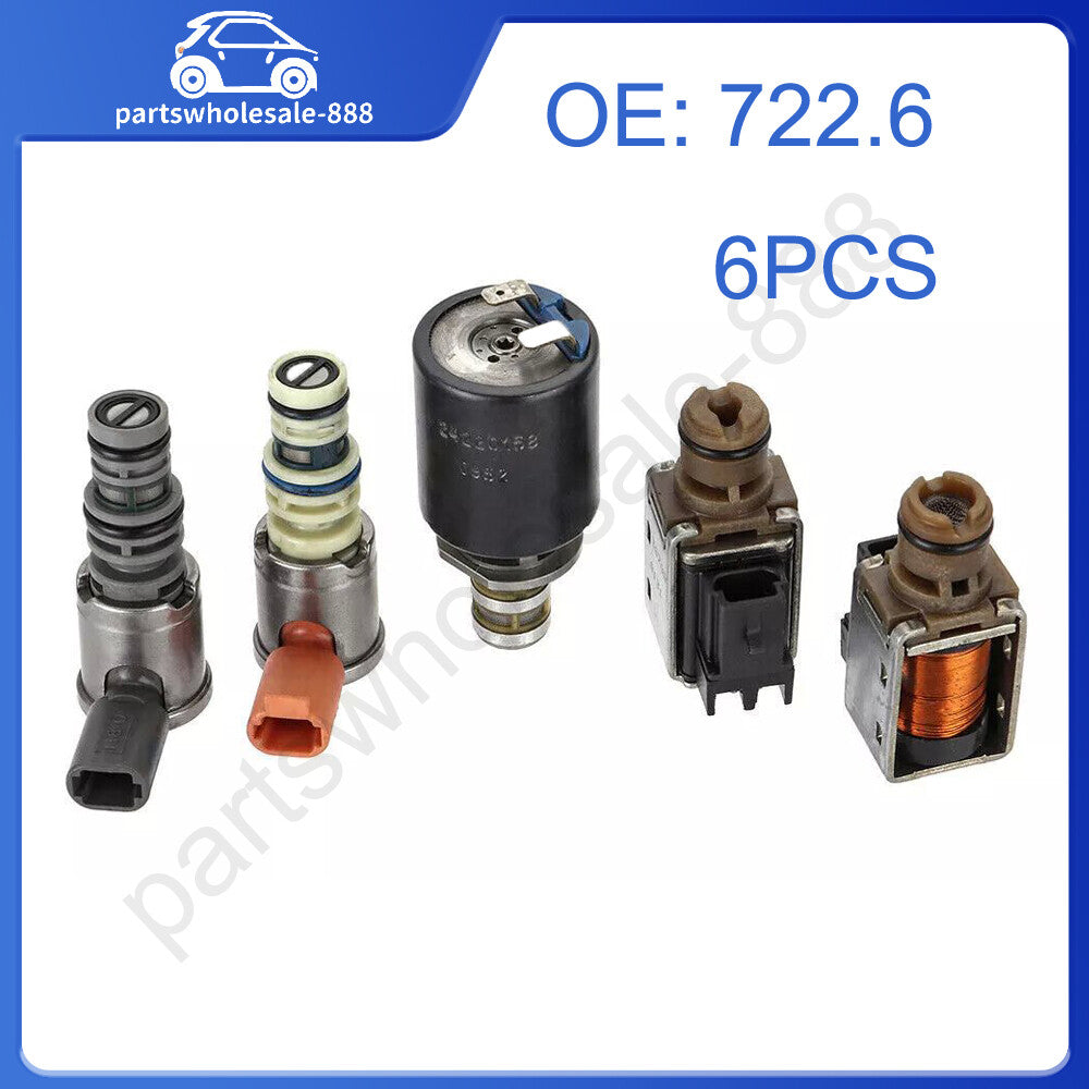 6-piece set of 722.6 automatic transmission solenoid valves for Mercedes-Benz 5-speed transmissions