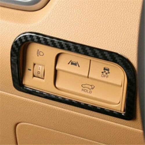 for Kia Sorento 2021-2023 Carbon Fiber ABS Headlight Switch Button Frame Trim