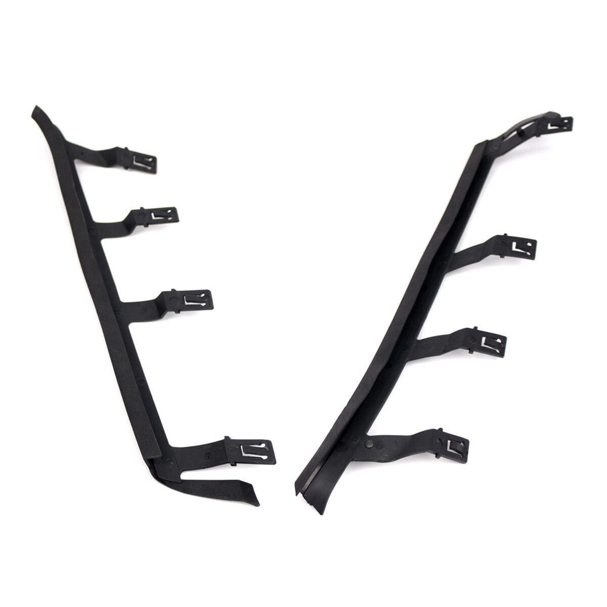 A pair of black headlight spacers with brackets, right + left, suitable for BMW X3 E83, 2004-10