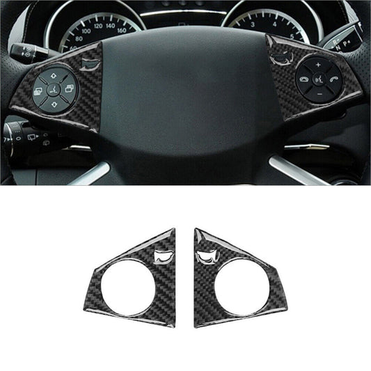 Carbon Fiber Steering Wheel Cover Trim for Mercedes Benz M Class W164 2006-2011