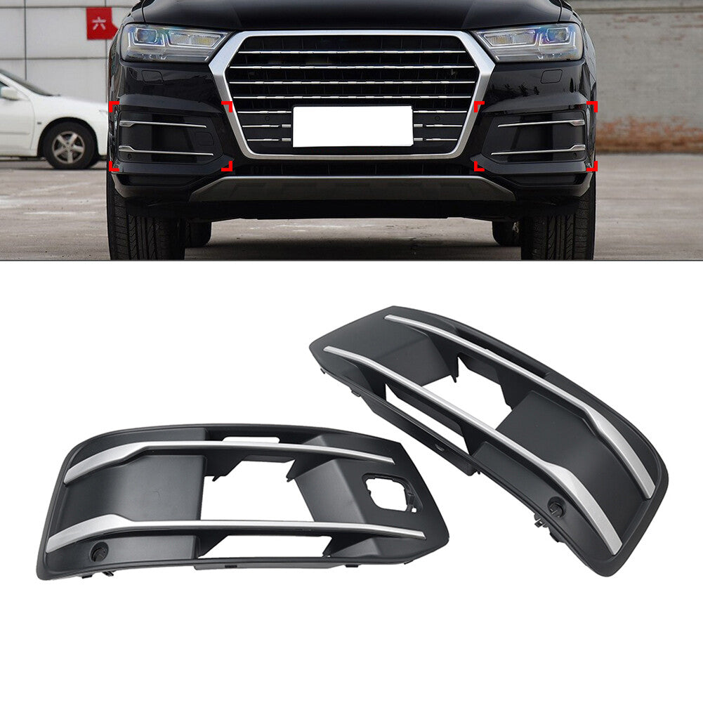 Fog Light Grille 4M0807681T 4M0807682T for Audi Q7 Standard Model 2016-2019 17