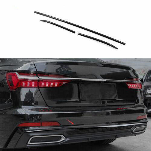 for Audi A6 S6 2019-2024 Black Steel Rear Bumper Lower Protector Strip Trim 3Pcs