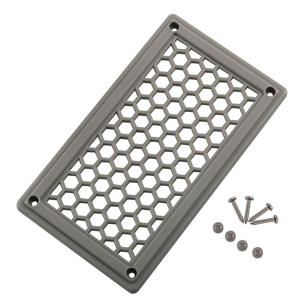 For RV Bus Gray ABS Hexagonal Pattern Air Inlet Panel Vent Panel w/Screws Kit UK