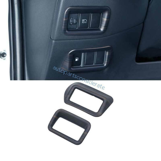 for Toyota CHR C-HR 2018-22 Brown Wood Grain Headlight Adjust Switch Frame Trim