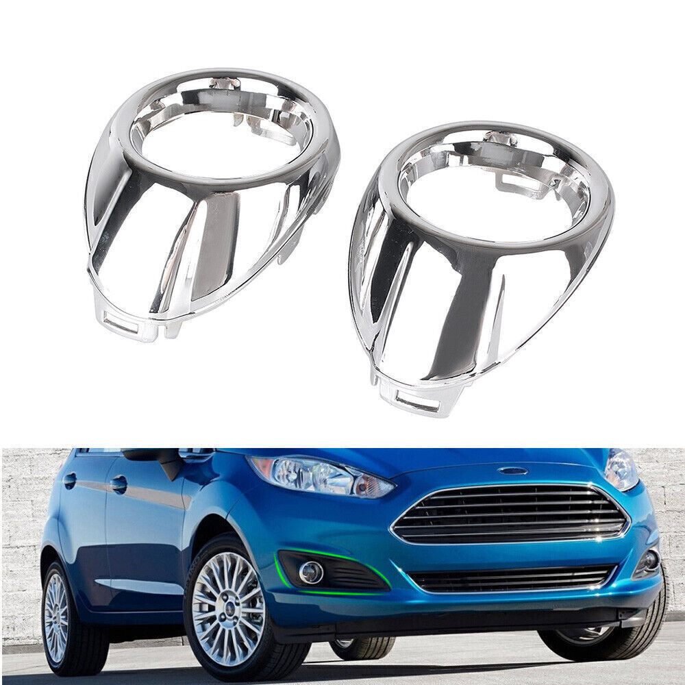 2x Front Fog Light Lamp Cover Surround Bezels Trim Chrome for Ford Focus 2012-13