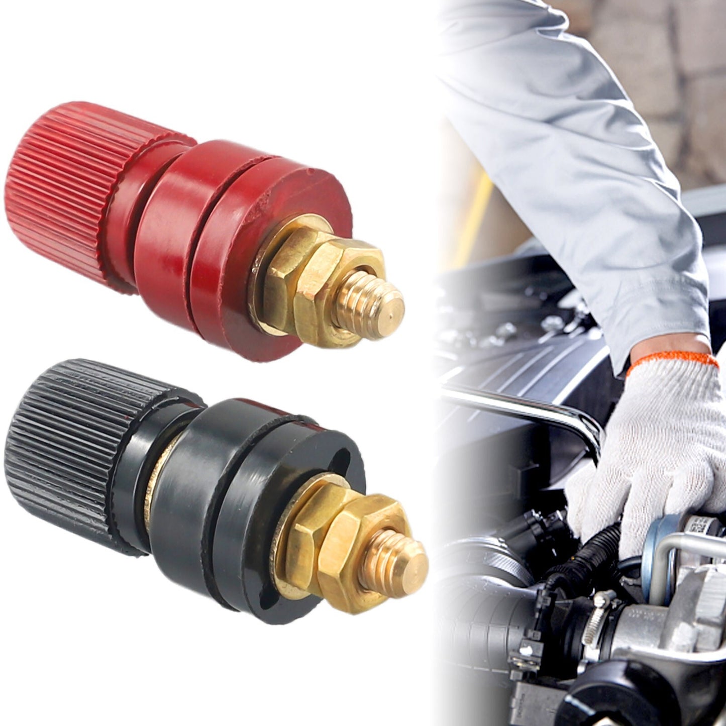 New 6mm,Stud Premium Remote Battery Power Junction Post Connector Terminal Kit