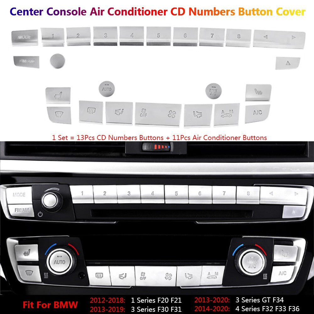 13x for BMW 1 3 4 F20 F30 F34 F32 Car Center Console AC Air CD Switch Cover Trim