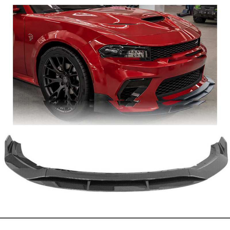 Front Bumper Lip Splitter For 2020-2022 for Dodge Charger SRT Widebody Carbon Fiber