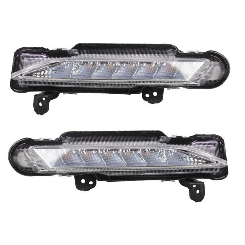 A pair of front DRL daytime running lights and fog lights are applicable to 2017-2019 for Toyota Yaris