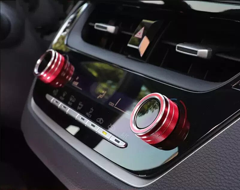 Air Condition Knob Button Ring Cover Decor Pair for Toyota for Camry 2018-2024