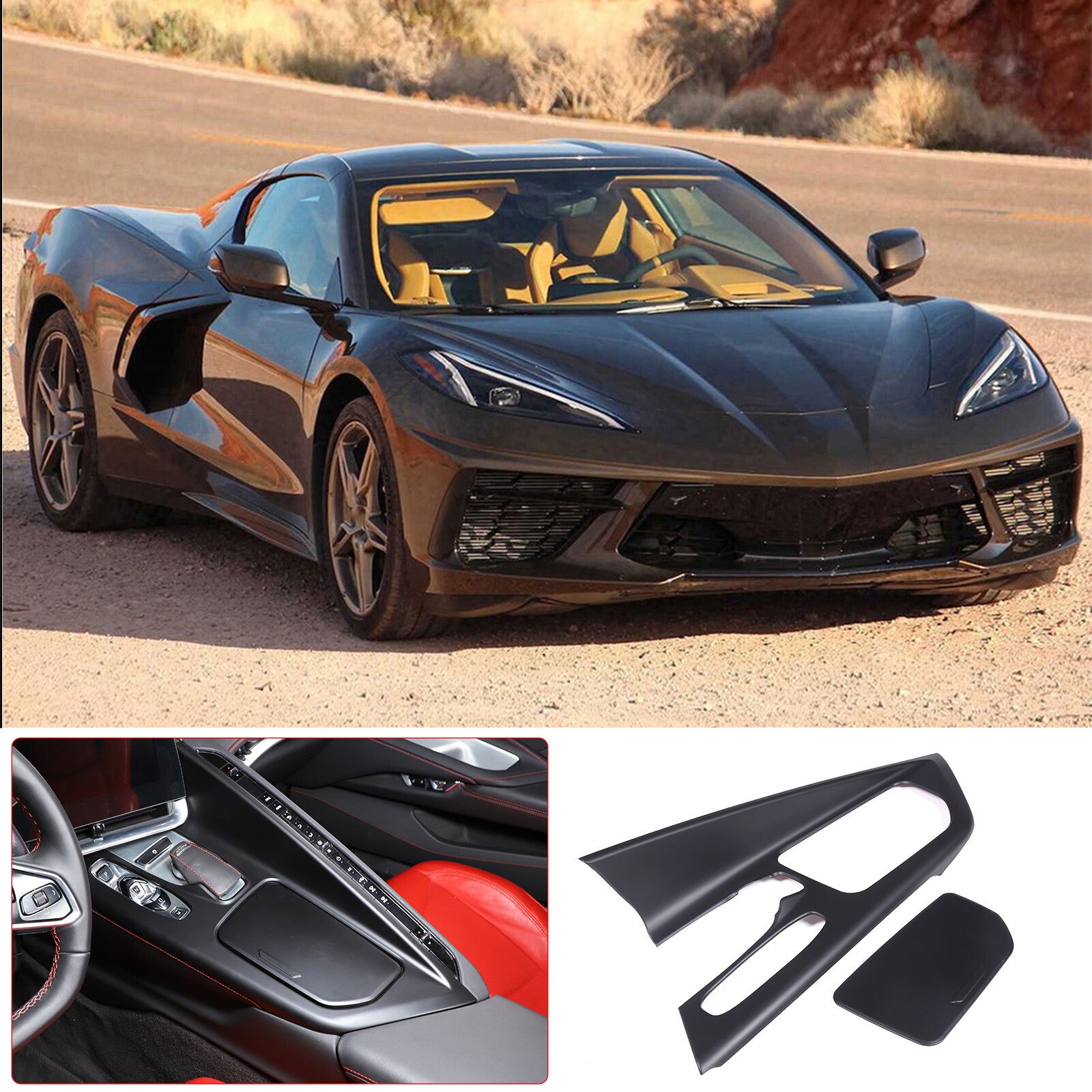 ABS carbon fiber rear vent cover trim for BMW 4 Series 2020-2022