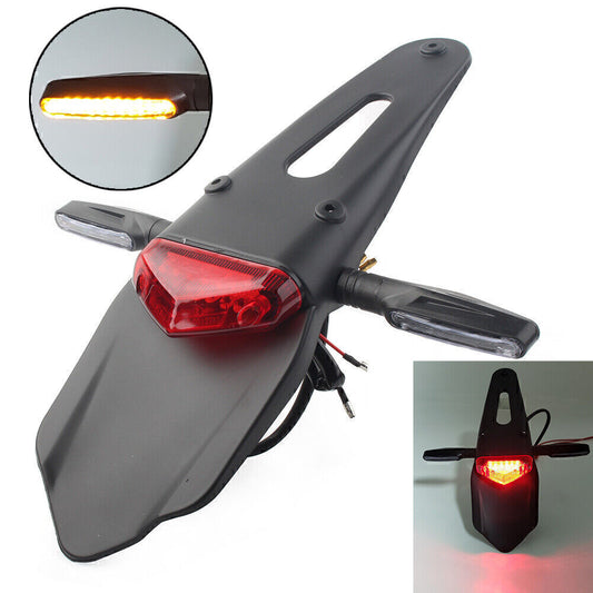 Motorcycle LED Rear Fender Brake Tail Light Turn Signal Dirt Off-road Universal