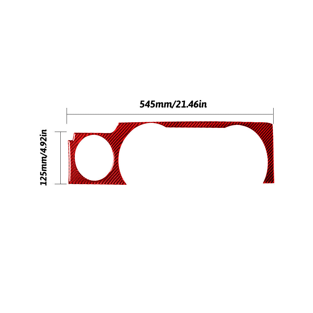 Red Carbon Fiber Console Speedmeter Surround Cover Trim for Ford for Mustang 2005-09