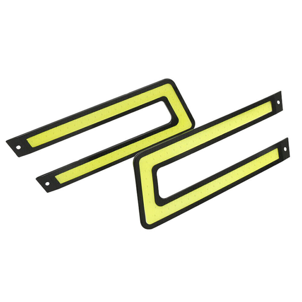 2PCS White COB DRL LED Daytime Running Light FOR Universal Car Driving Fog Lamp