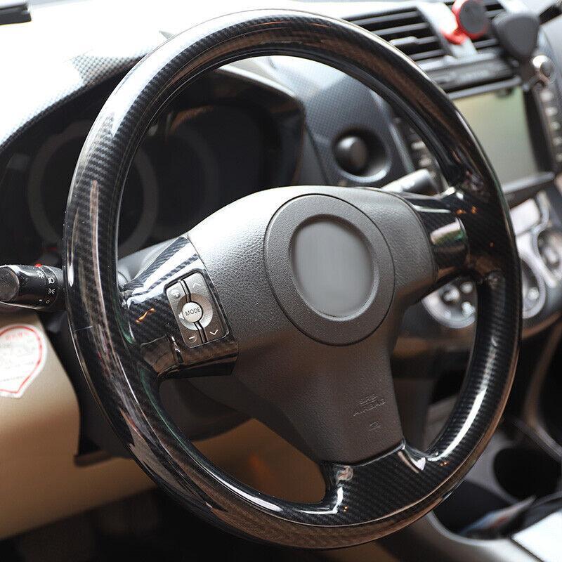 for Toyota RAV4 2006-2013 ABS Carbon Fiber Steering Wheel Cover Decoration 2PCS