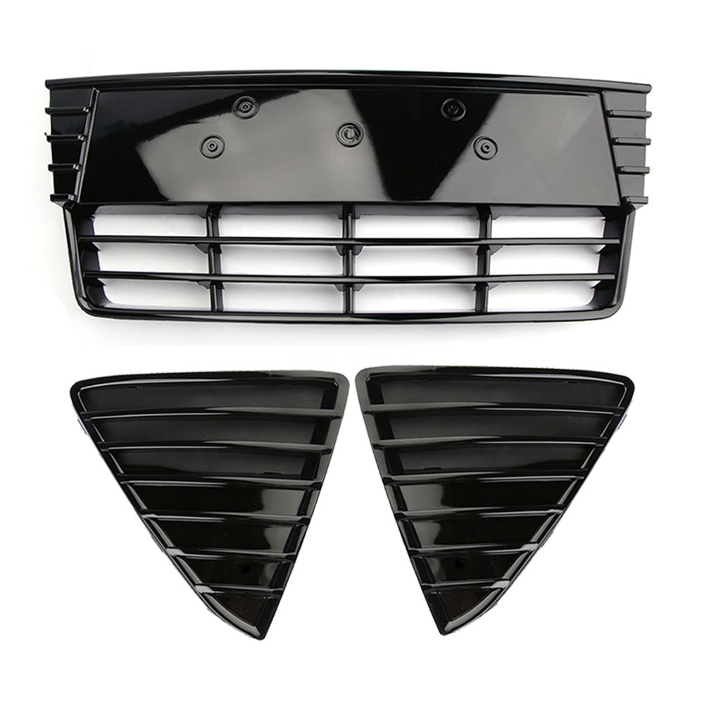 Package includes front bumper center lower grille insert and radiator grille trim for Ford Focus