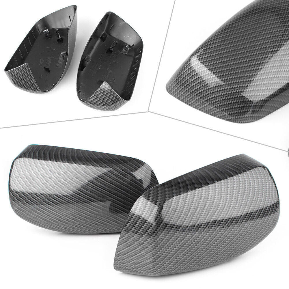 ABS Carbon Fiber Side Rearview Mirror Cover Trim Fit for BMW E60 2004-2007 2PCS