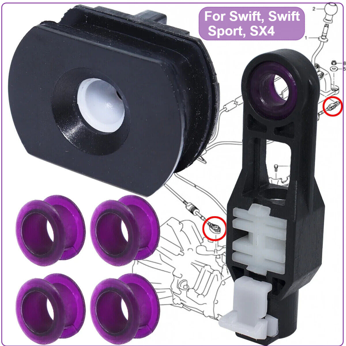 Gear Shift Cable Bushing for Suzuki SX4 for Swift Sport End Linkage Clip Repair Kit