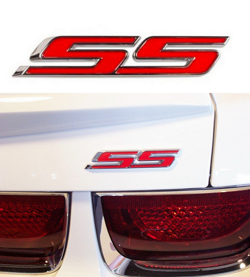 Car rear tailgate badge fender badge red SS for Chevrolet Camaro Cobalt Impala