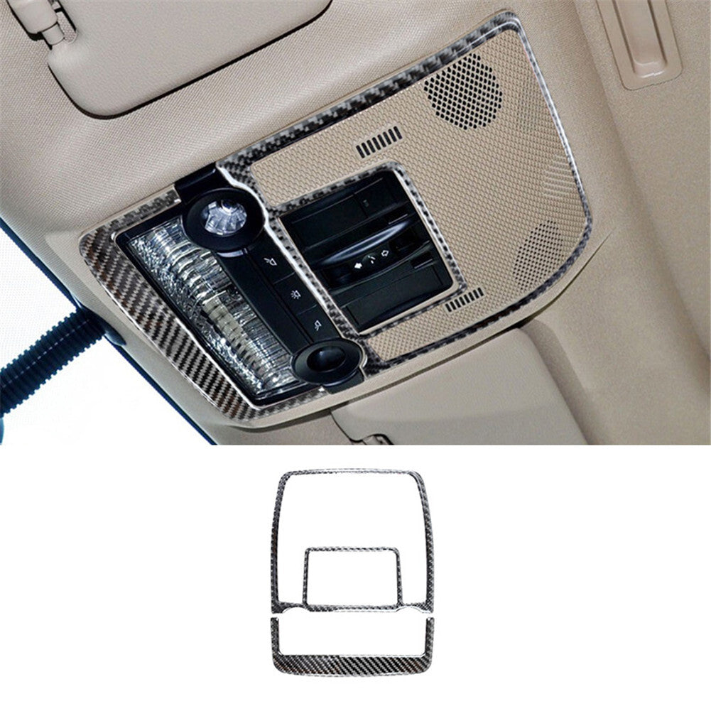 2X Carbon Fiber Reading Light Frame Cover Trim for BMW X5 E70 X6 E71 2008-2013
