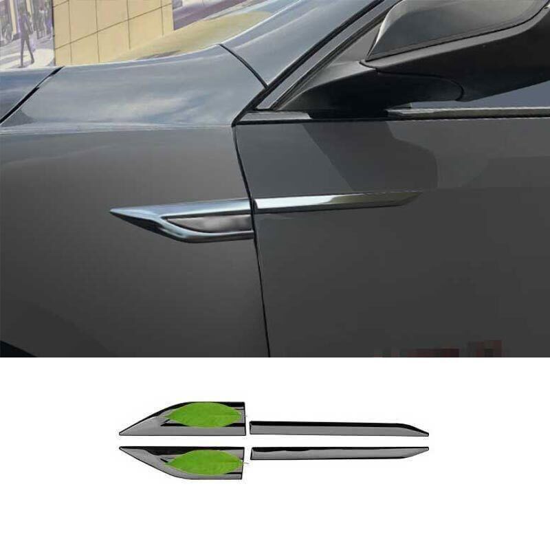 Black Steel Cover Trim Fender Body Side Air Outlet for Chevrolet Malibu 16-2021