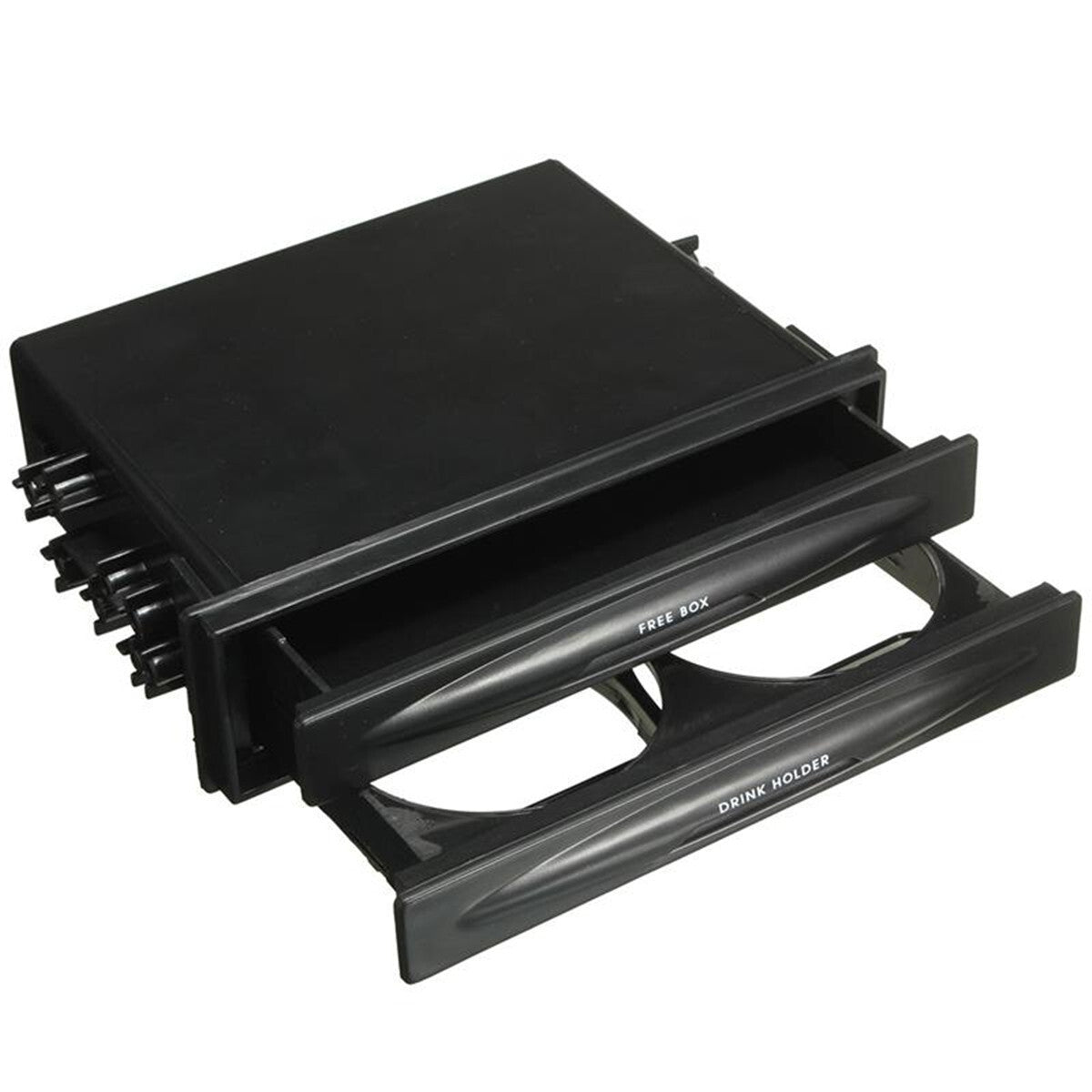 Car Dash Trim Double DIN Radio Pocket Kit Drink Cup Holder Storage Box Parts