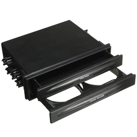 Car Dash Trim Double DIN Radio Pocket Kit Drink Cup Holder Storage Box Parts