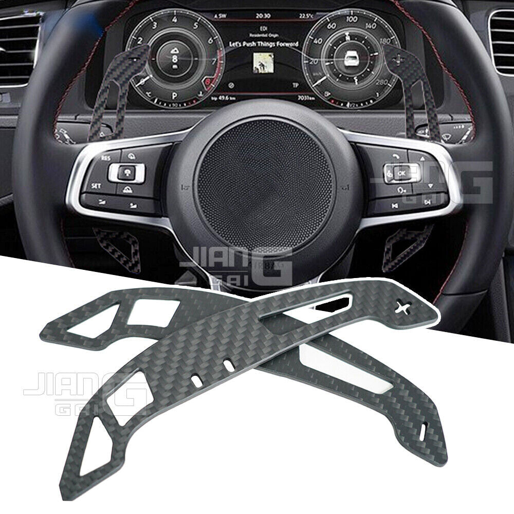 Magnetic Matte Carbon Fiber Shift Paddles for Volkswagen MK7 R GTI for Golf 15-19