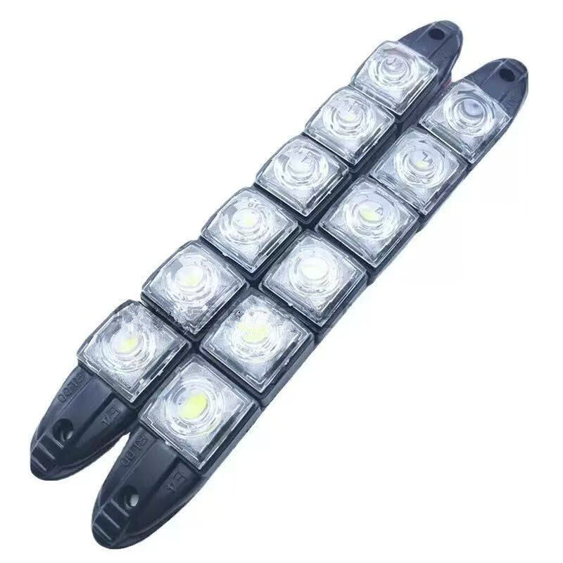2Pcs LED Daytime Running Light White Waterproof Flexible Silicone Highlight Lamp