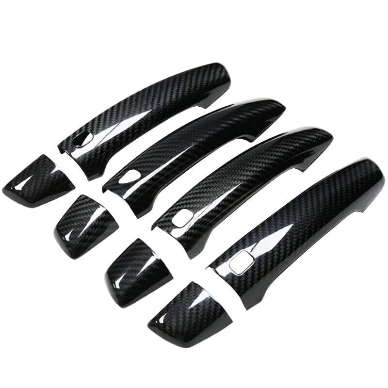 Real Carbon Fiber Car Door Handle Cover Exterior Trim for Audi A3 S3 RS3 14-20