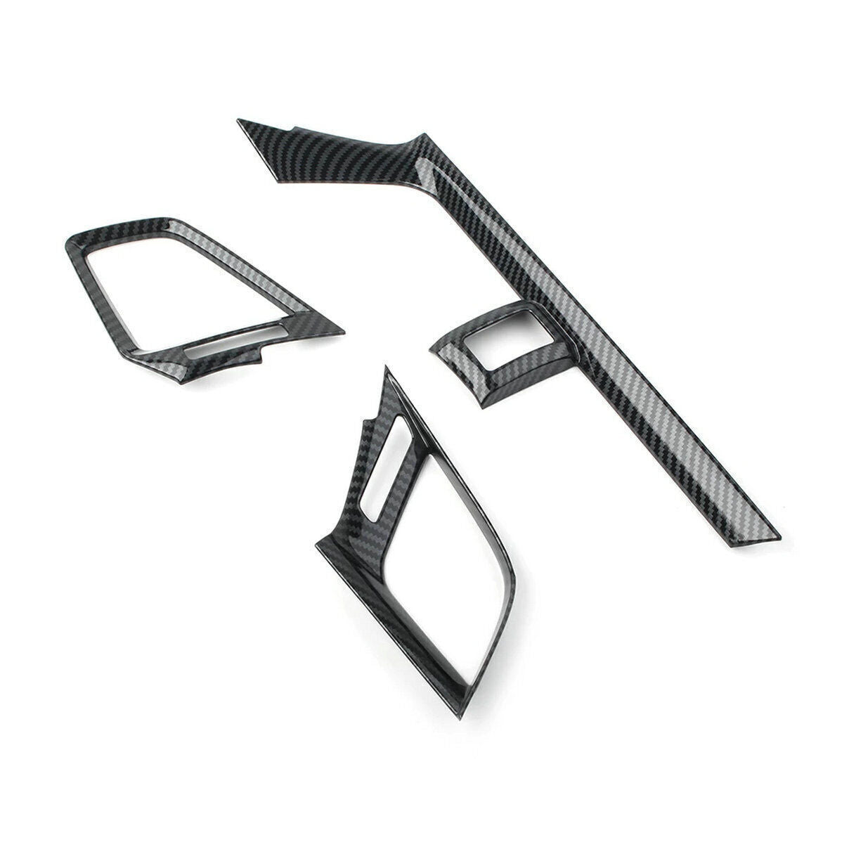 3PCS Carbon Fiber Dashboard Air Vent Moulding Cover Trim for Honda for Civic 2016-21