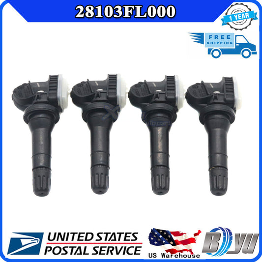 28103FL000 Kit (4) for Subaru Impreza Crosstrek - New TPMS Tire Pressure Sensors