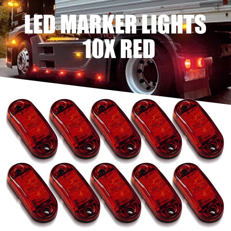 30X Marker Light 2.5 LED Truck Trailer Oval Clearance Side Lamp Amber Red White