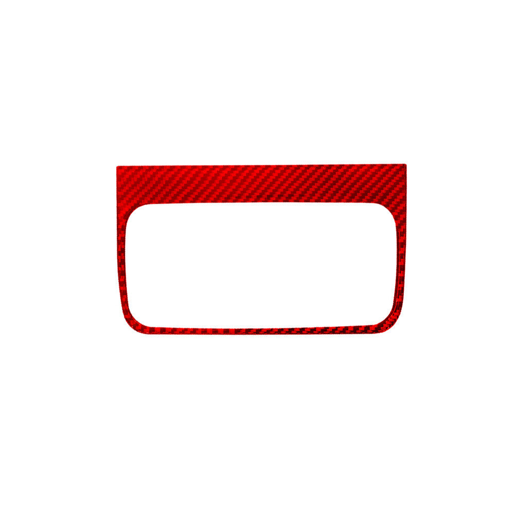 Red Carbon Fiber Rear Cup Holder Frame Trim Cover for KIA Sedona 2015-2016 A