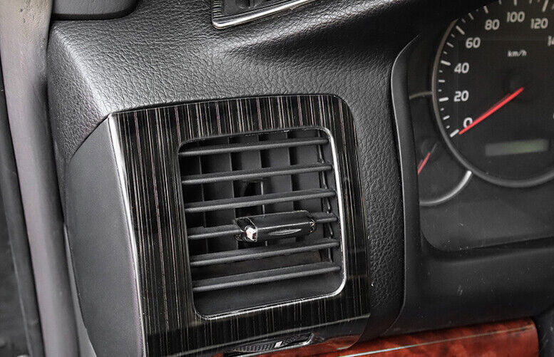 2P Steel Black Console LR Air Outlet Vent Trims for Toyota Prado FJ/LC150 03-09