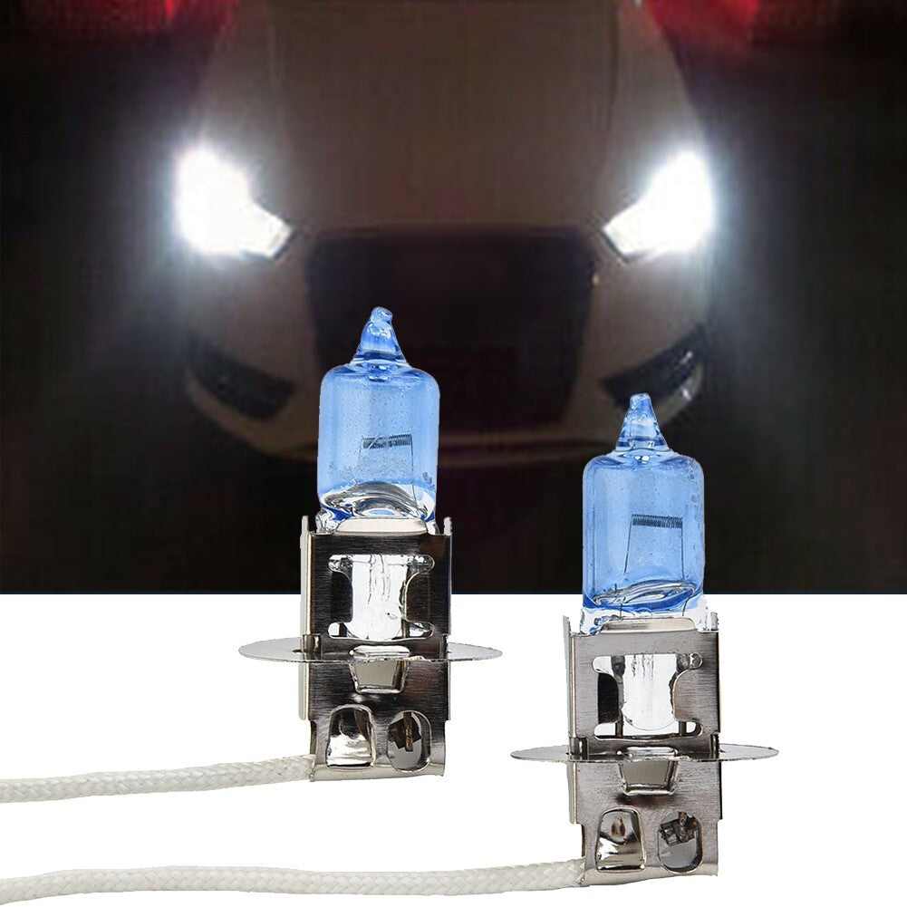 1 Dual H3 Xenon Headlights, White 100W-12V Halogen Headlights, 453 Fog Lights, Car Bulbs