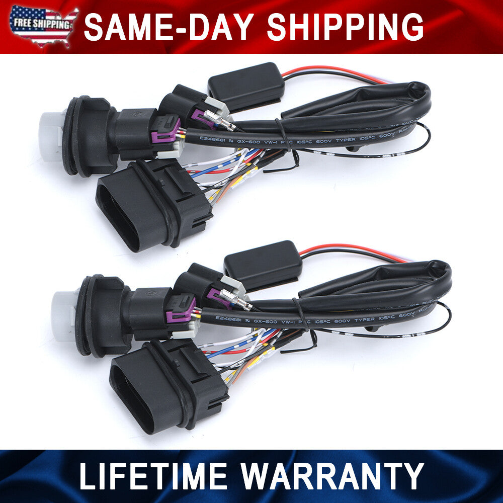 2x Headlight Lamp Wiring Harness Adapter For 2013-2018 for Dodge for Ram 1500 2500 3500