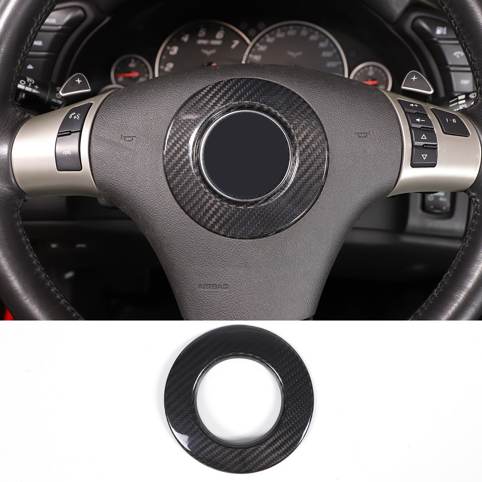 ABS carbon fiber dashboard vent cover trim for Subaru WRX 2021-2023