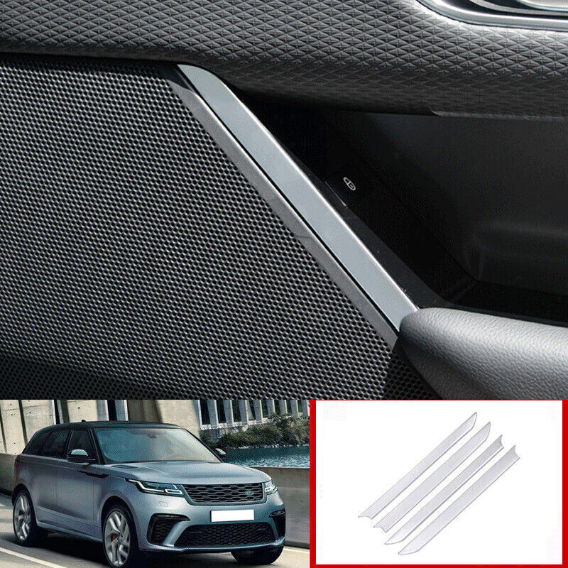 for Range Rover Velar 2018-23 Matt Silver Inner Door Speaker Sound Side Strip 4X